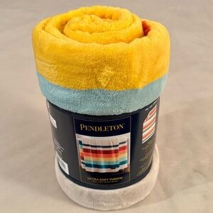 Pendleton Plush Throw Blanket Multicolor Striped